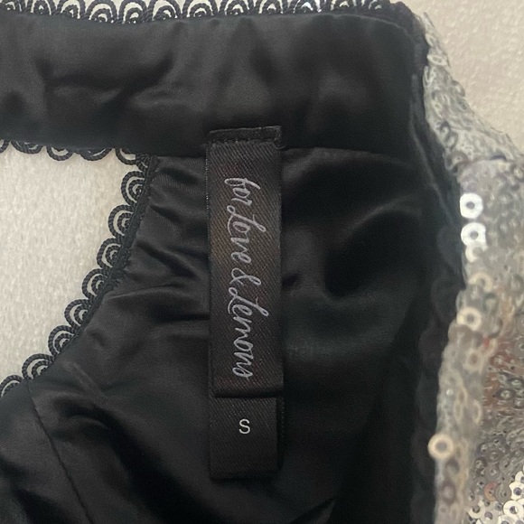 NEW! for love and lemons silver glimmer sequin high waisted panty 3791 - Picture 3 of 10